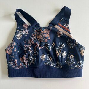Free People Movement, Navy Floral Sports Bra, M